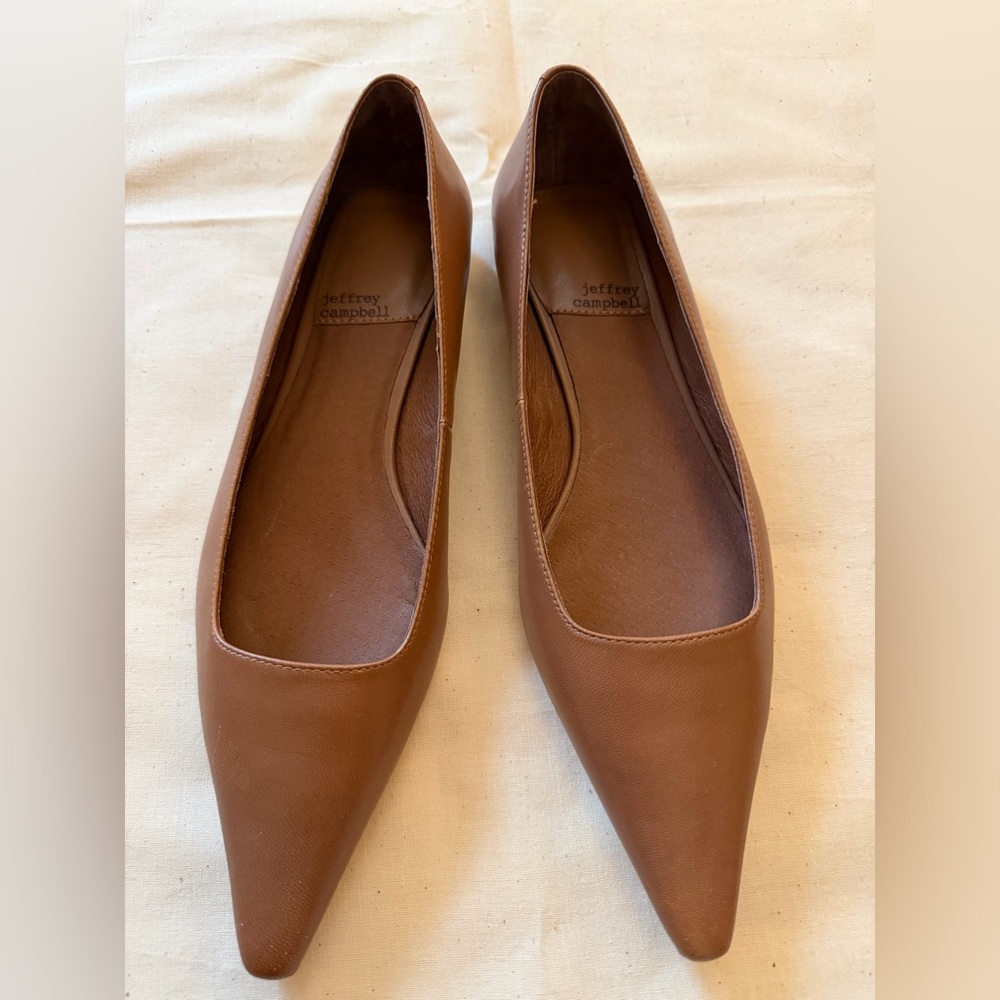Jeffrey Campbell Tan Leather Flats